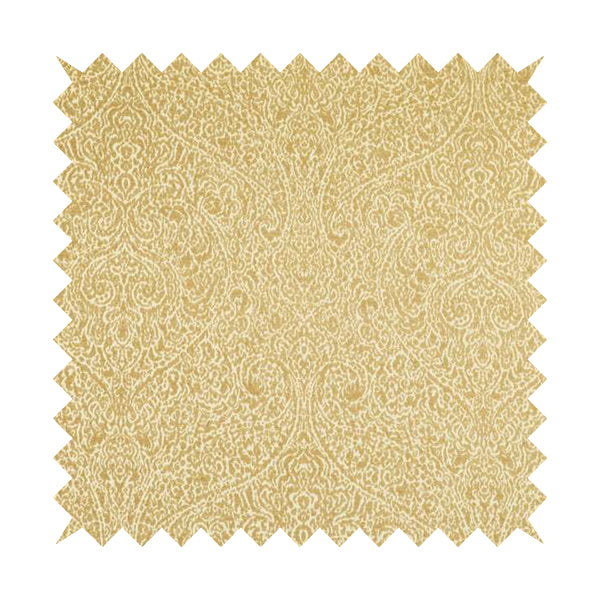 Momentum Damask Pattern Quality Soft Chenille Upholstery Fabric In Beige Colour MSS-45 - Roman Blinds