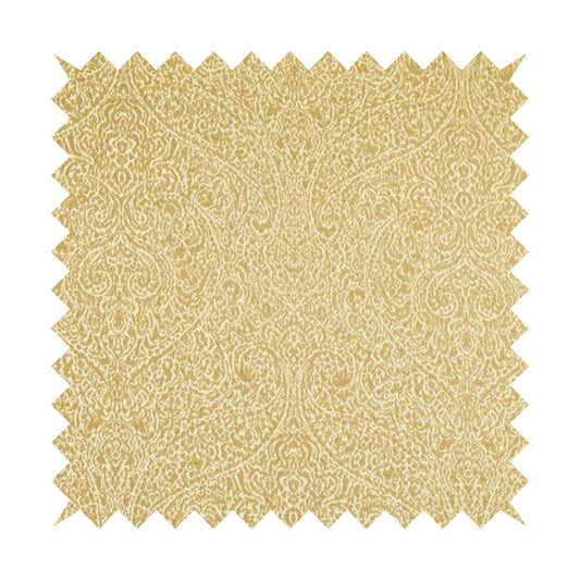 Momentum Damask Pattern Quality Soft Chenille Upholstery Fabric In Beige Colour MSS-45