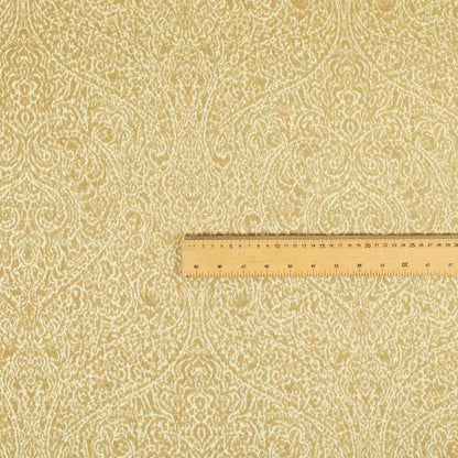 Momentum Damask Pattern Quality Soft Chenille Upholstery Fabric In Beige Colour MSS-45 - Roman Blinds