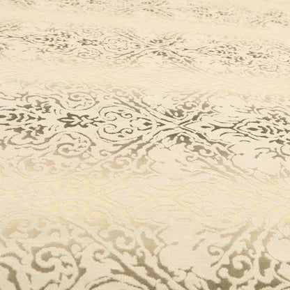 Impasto Floral Pattern Heavyweight Soft Chenille Upholstery Fabric In Silver Colour MSS-46 - Roman Blinds