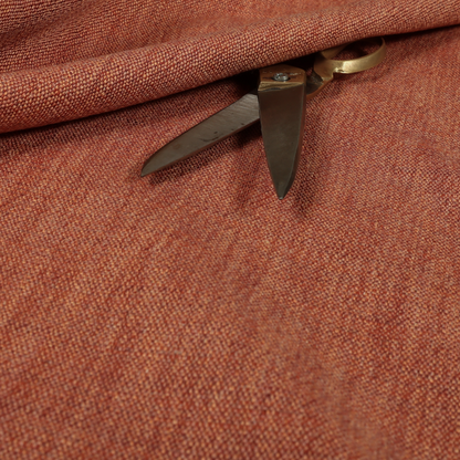 Madagascar Linen Weave Furnishing Fabric In Orange Colour - Roman Blinds