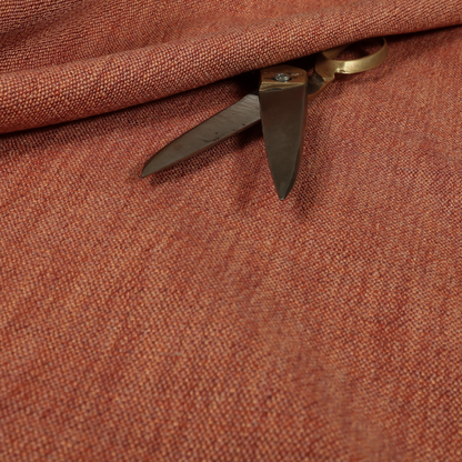 Madagascar Linen Weave Furnishing Fabric In Orange Colour