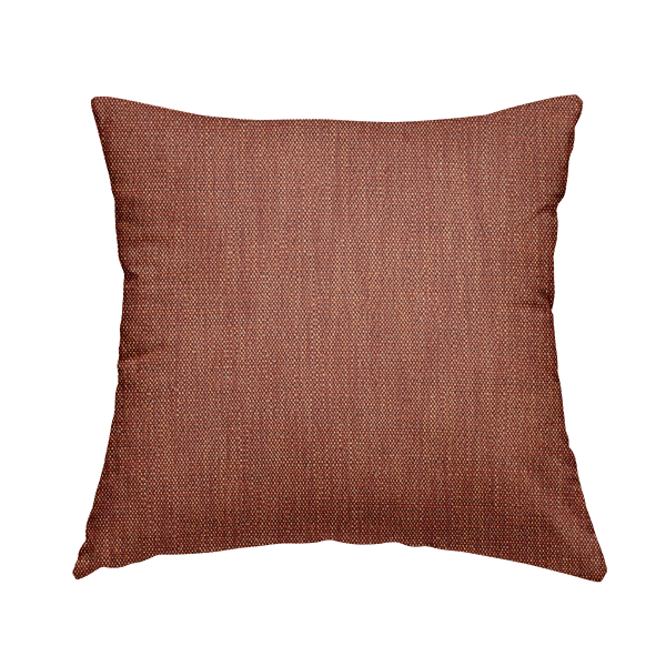 Madagascar Linen Weave Furnishing Fabric In Orange Colour - Handmade Cushions