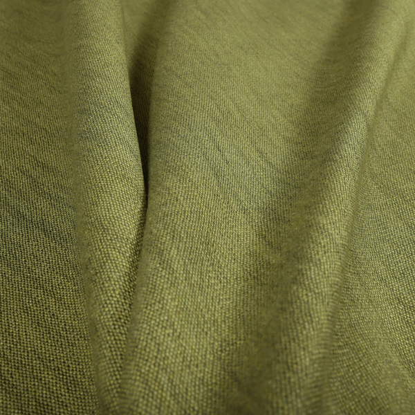 Madagascar Linen Weave Furnishing Fabric In Green Colour - Roman Blinds