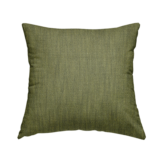 Madagascar Linen Weave Furnishing Fabric In Green Colour - Handmade Cushions