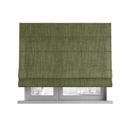 Madagascar Linen Weave Furnishing Fabric In Green Colour - Roman Blinds