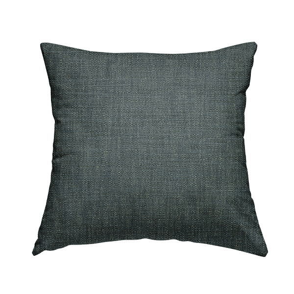 Madagascar Linen Weave Furnishing Fabric In Dark Blue Colour - Handmade Cushions