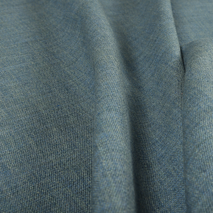 Madagascar Linen Weave Furnishing Fabric In Blue Colour - Handmade Cushions