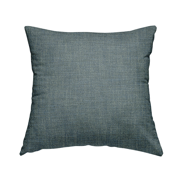 Madagascar Linen Weave Furnishing Fabric In Blue Colour - Handmade Cushions