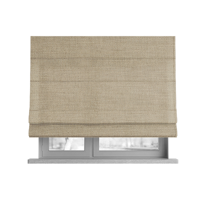 Madagascar Linen Weave Furnishing Fabric In Cream Colour - Roman Blinds