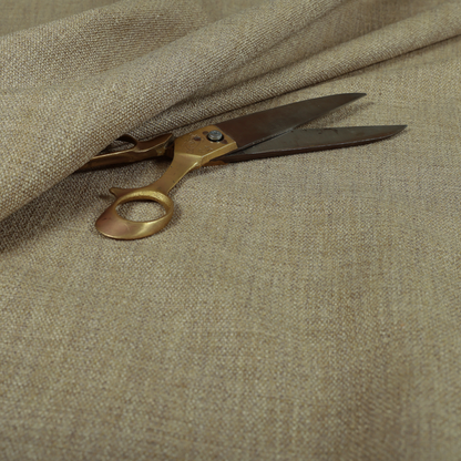 Madagascar Linen Weave Furnishing Fabric In Beige Brown Colour - Made To Measure Curtains