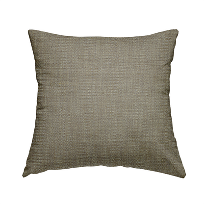 Madagascar Linen Weave Furnishing Fabric In Beige Brown Colour - Handmade Cushions