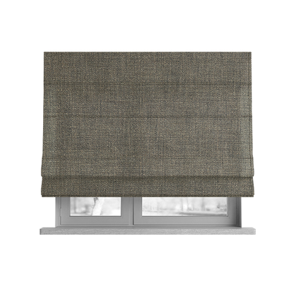 Madagascar Linen Weave Furnishing Fabric In Grey Colour - Roman Blinds