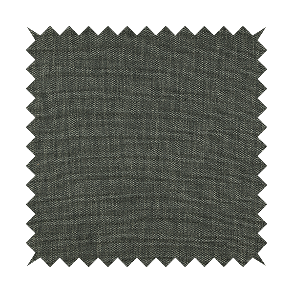 Madagascar Linen Weave Furnishing Fabric In Grey Black Colour