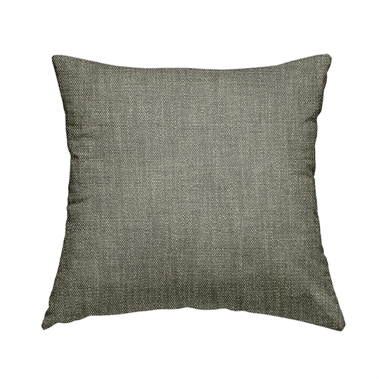 Madagascar Linen Weave Furnishing Fabric In Silver Colour - Handmade Cushions