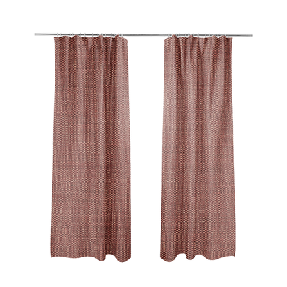 Madagascar Linen Weave Furnishing Fabric In Red Colour - Made To Measure Curtains