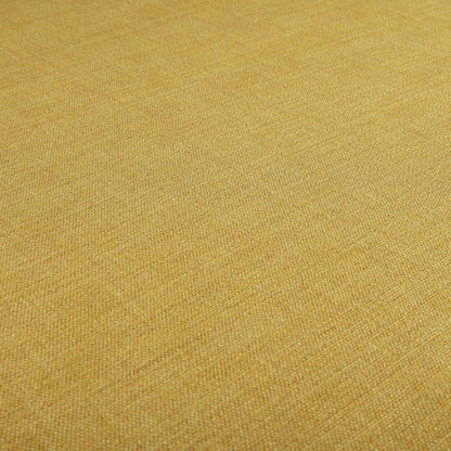 Madagascar Linen Weave Furnishing Fabric In Sunshine Yellow Colour - Roman Blinds