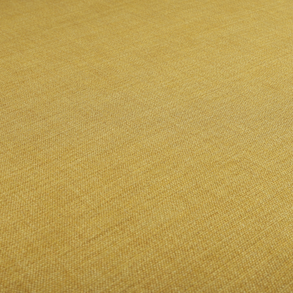 Madagascar Linen Weave Furnishing Fabric In Sunshine Yellow Colour