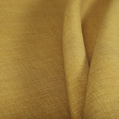 Madagascar Linen Weave Furnishing Fabric In Sunshine Yellow Colour - Roman Blinds