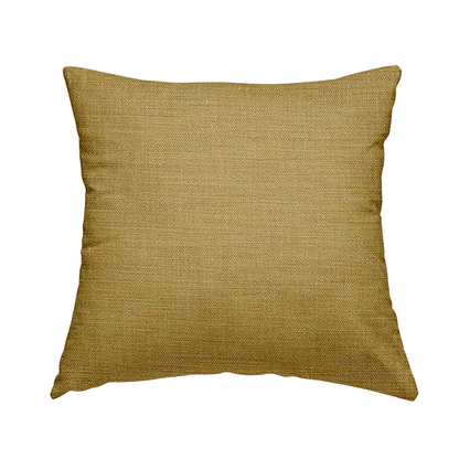 Madagascar Linen Weave Furnishing Fabric In Sunshine Yellow Colour - Handmade Cushions