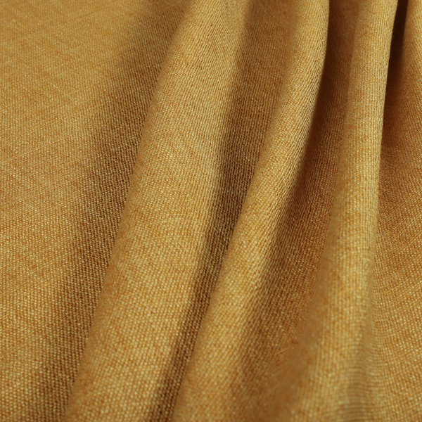 Madagascar Linen Weave Furnishing Fabric In Yellow Colour - Roman Blinds