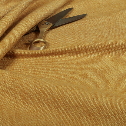 Madagascar Linen Weave Furnishing Fabric In Yellow Colour - Made To Measure Curtains