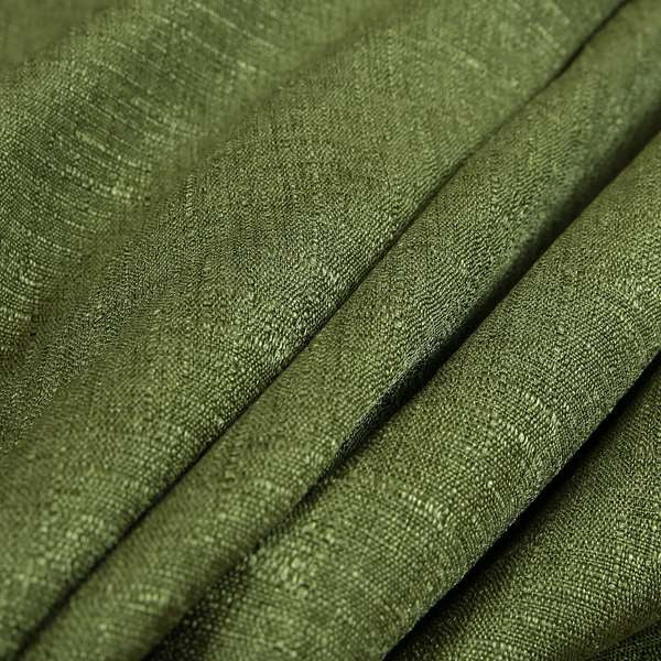 Malton Boucle Weave Effect Soft Chenille Green Furnishings Fabric - Handmade Cushions