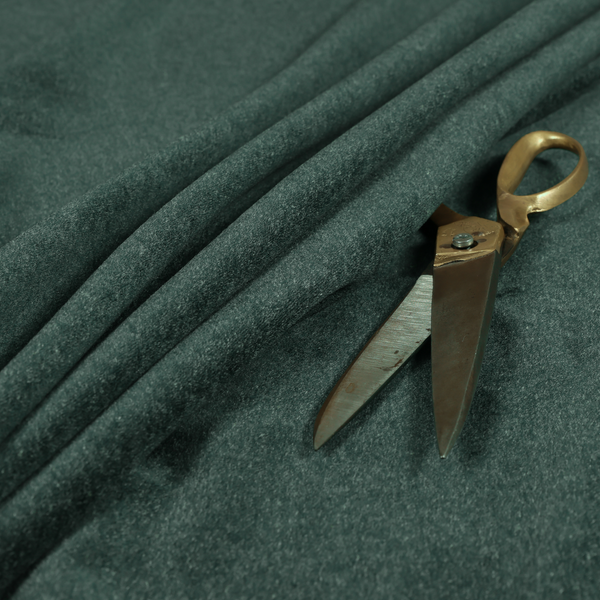 Marola Linen Velvet Soft Textured Speckled Fabric In Dark Teal Colour