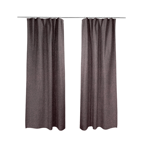 Marola Linen Velvet Soft Textured Speckled Fabric In Mulberry Purple Colour - Made To Measure Curtains