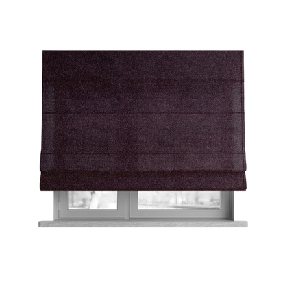 Marola Linen Velvet Soft Textured Speckled Fabric In Mulberry Purple Colour - Roman Blinds