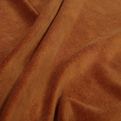 Marola linen velvet soft textured speckled fabric in orange colour