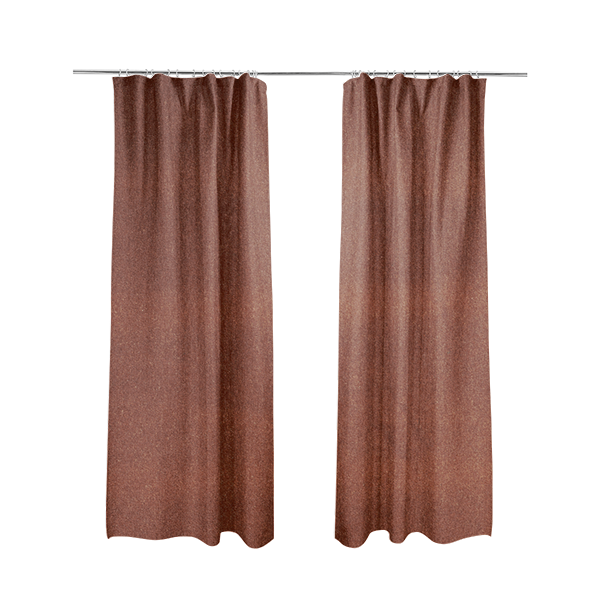 Marola Linen Velvet Soft Textured Speckled Fabric In Orange Colour - Made To Measure Curtains