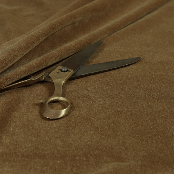 Marola Linen Velvet Soft Textured Speckled Fabric In Brown Gold Colour - Made To Measure Curtains