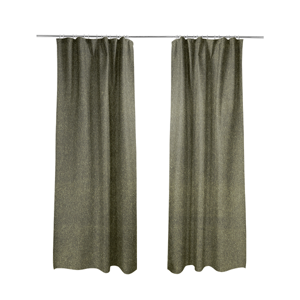 Marola Linen Velvet Soft Textured Speckled Fabric In Dark Green Colour - Made To Measure Curtains