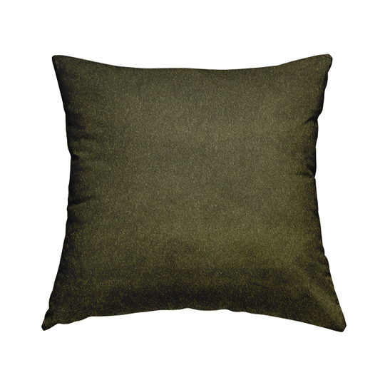 Marola Linen Velvet Soft Textured Speckled Fabric In Dark Green Colour - Handmade Cushions