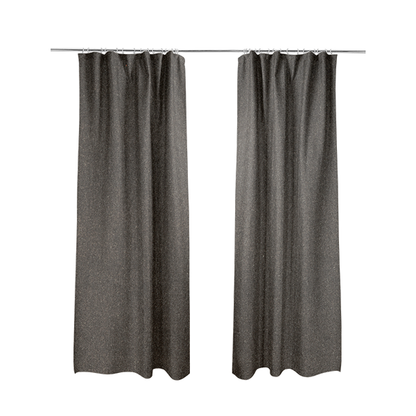 Marola Linen Velvet Soft Textured Speckled Fabric In Brown Colour - Made To Measure Curtains