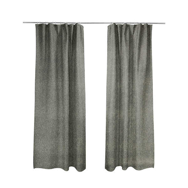 Marola Linen Velvet Soft Textured Speckled Fabric In Grey Colour - Made To Measure Curtains