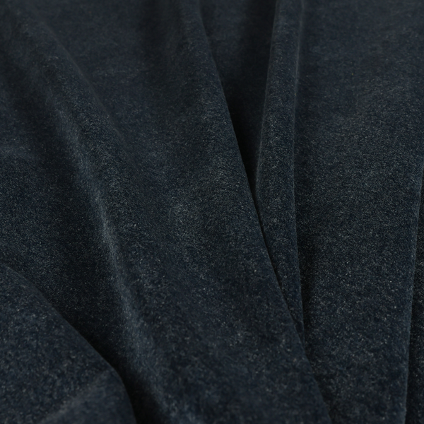 Marola Linen Velvet Soft Textured Speckled Fabric In Navy Blue Colour - Made To Measure Curtains