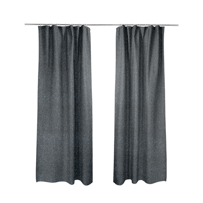 Marola Linen Velvet Soft Textured Speckled Fabric In Navy Blue Colour - Made To Measure Curtains