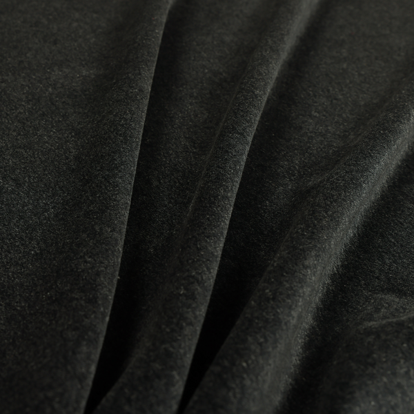 Marola Linen Velvet Soft Textured Speckled Fabric In Black Colour - Roman Blinds