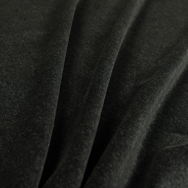 Marola Linen Velvet Soft Textured Speckled Fabric In Black Colour - Made To Measure Curtains