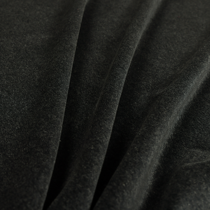 Marola Linen Velvet Soft Textured Speckled Fabric In Black Colour - Made To Measure Curtains