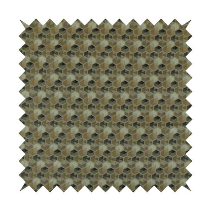 Marseille Art Deco Geometric Pattern Brown Black Grey White Tones Coloured Upholstery Fabrics - Handmade Cushions