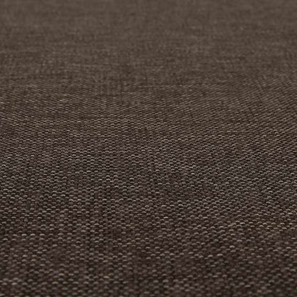 Mary Basket Weave Soft Chenille In Brown Colour Upholstery Fabric - Roman Blinds