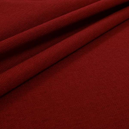 Mary Basket Weave Soft Chenille In Red Colour Upholstery Fabric