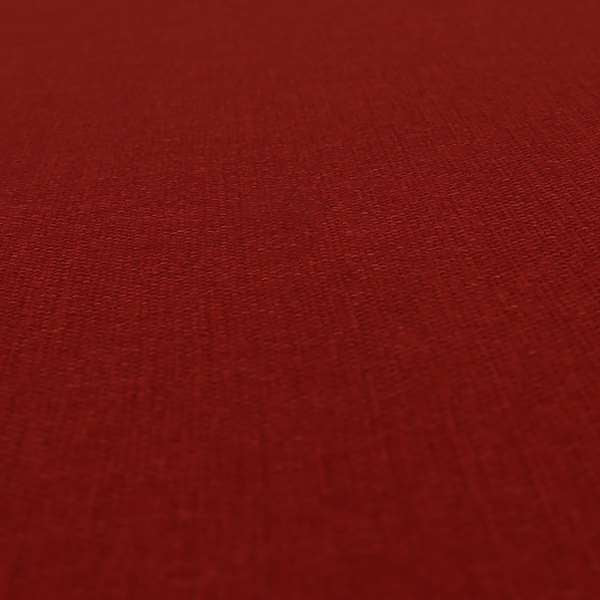 Mary Basket Weave Soft Chenille In Red Colour Upholstery Fabric