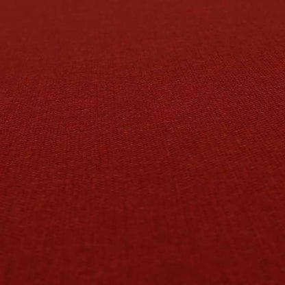 Mary Basket Weave Soft Chenille In Red Colour Upholstery Fabric