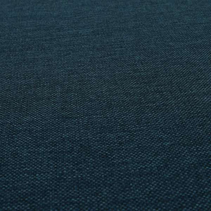 Mary Basket Weave Soft Chenille In Navy Blue Colour Upholstery Fabric - Handmade Cushions