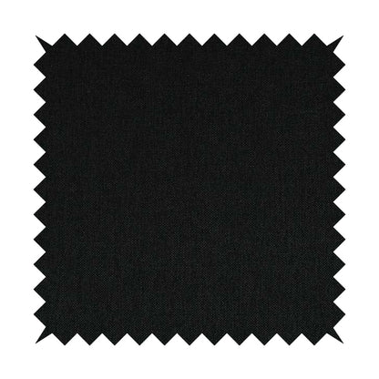 Mary Basket Weave Soft Chenille In Black Colour Upholstery Fabric