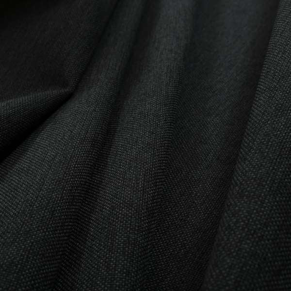 Mary Basket Weave Soft Chenille In Black Colour Upholstery Fabric - Roman Blinds